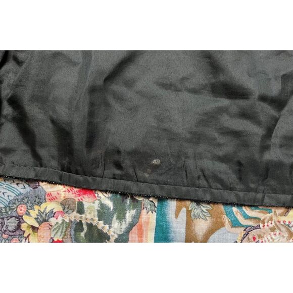 Vintage 1980s Black Gold Beaded Harlequin Deco Pattern Sz M Cardigan Jacket - Picture 4 of 6